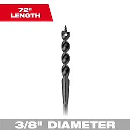 3/8” x 72" Flexible Cable Auger Bit