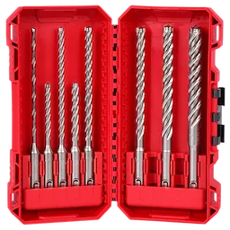 8 PC SDS Plus MX4™ 4-Cutter Drill Bit Kit