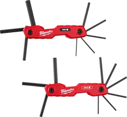 2PC 17-Key Folding Hex Key Sets - SAE/Metric