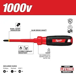 3 PC 1000V Insulated Screwdriver Set