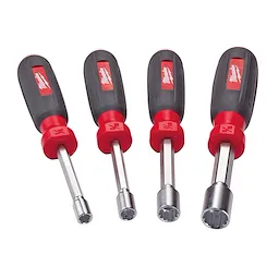 4 PC Hollow Shaft SAE Nut Driver Set