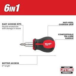 2pc 11-in-1 Multi-Bit Screwdriver and 6-IN-1 Stubby Multi-Bit Screwdriver Set
