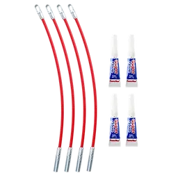 4PK Polyester Fish Tape Replacement Flexible Metal Leader