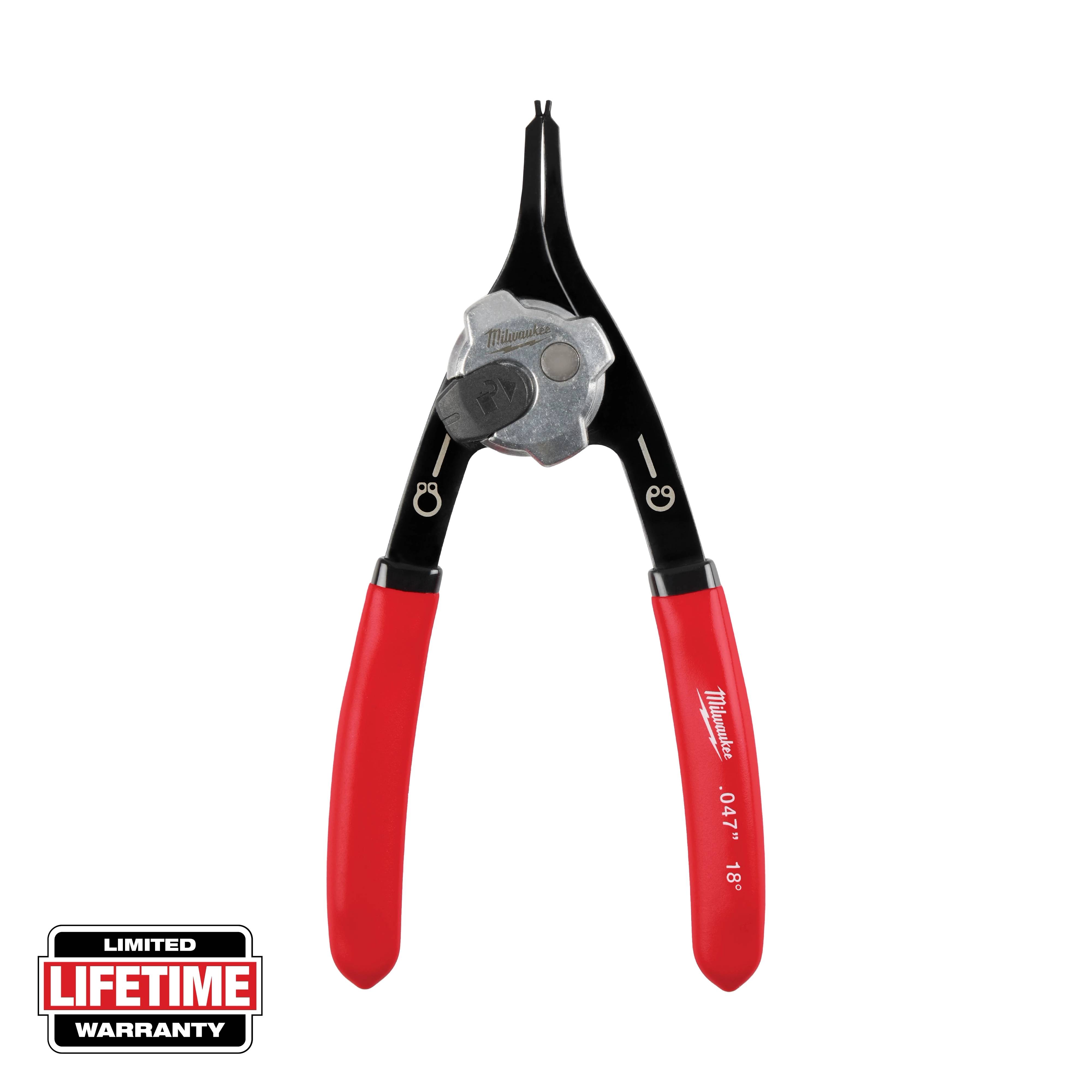 .047" Convertible Snap Ring Pliers - 18°