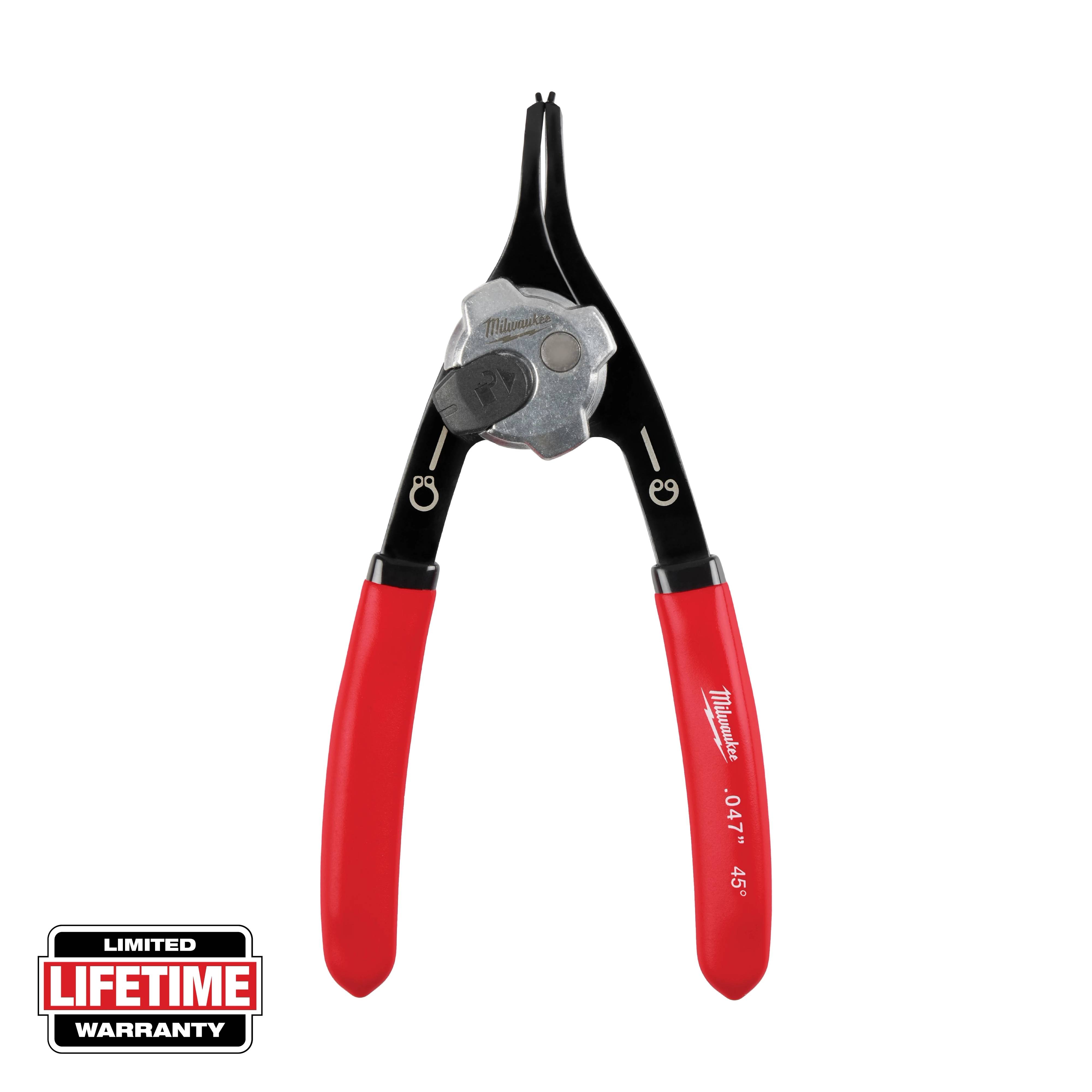 .047" Convertible Snap Ring Pliers - 45°