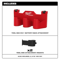 PACKOUT™ Tool Box M12™ Battery Rack Attachment