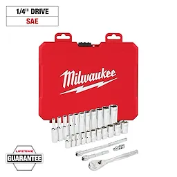 1/4" Drive 26pc Ratchet & Socket Set - SAE