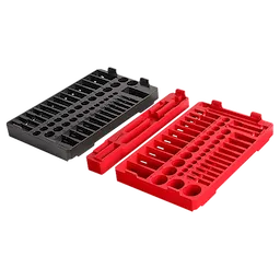 106pc. 1/4" & 3/8” Drive Ratchet and Socket Trays- SAE & Metric
