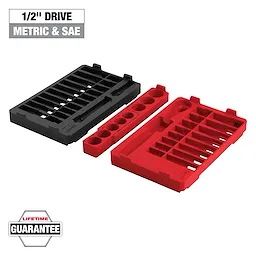 47pc 1/2" Drive SAE & Metric Ratchet & Socket Set PACKOUT™ Trays