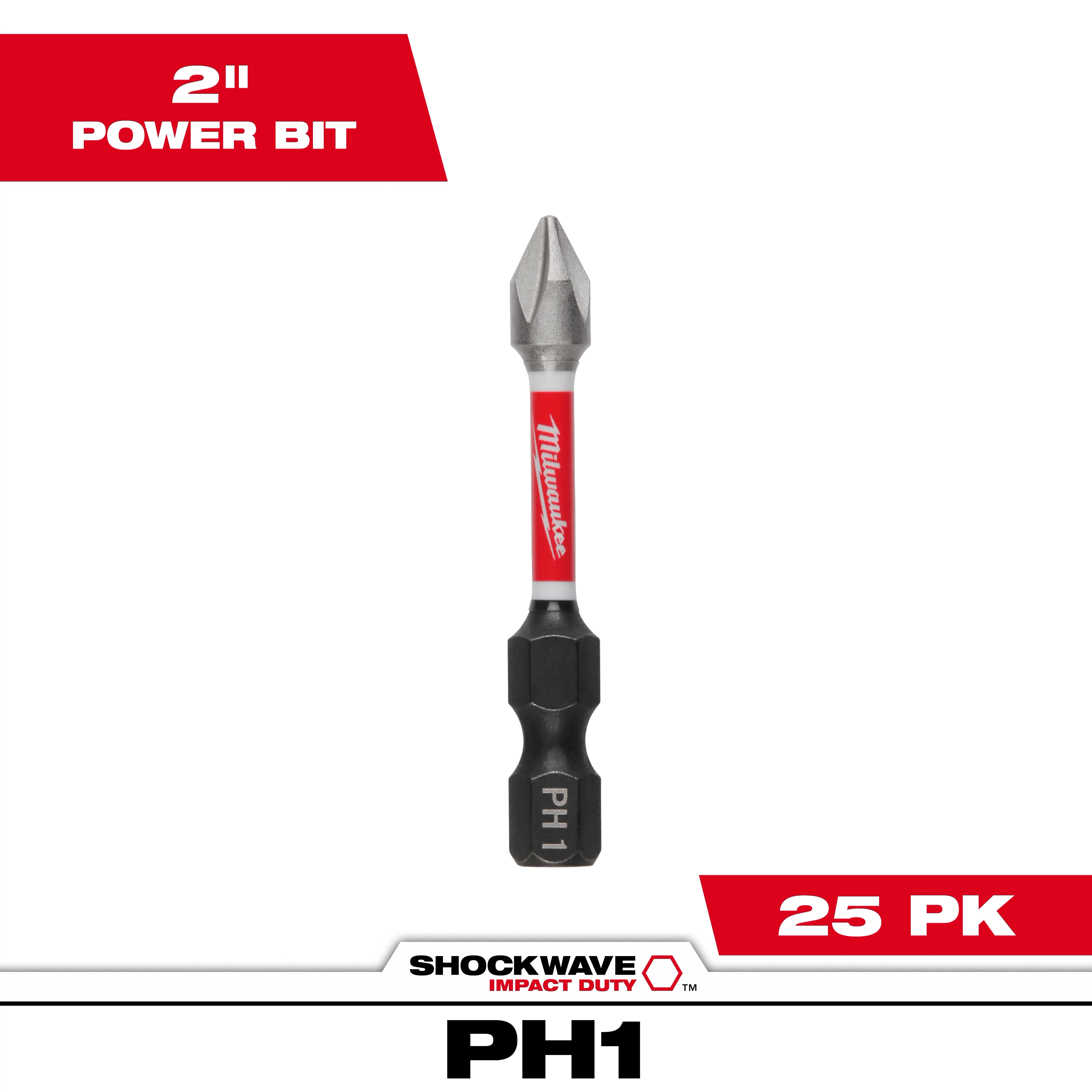 SHOCKWAVE™ 2" Impact Phillips #2 Power Bits (25 PK)