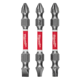 3PC SHOCKWAVE™ Impact Duty PH2/SQ2/T25 Double Ended Bits