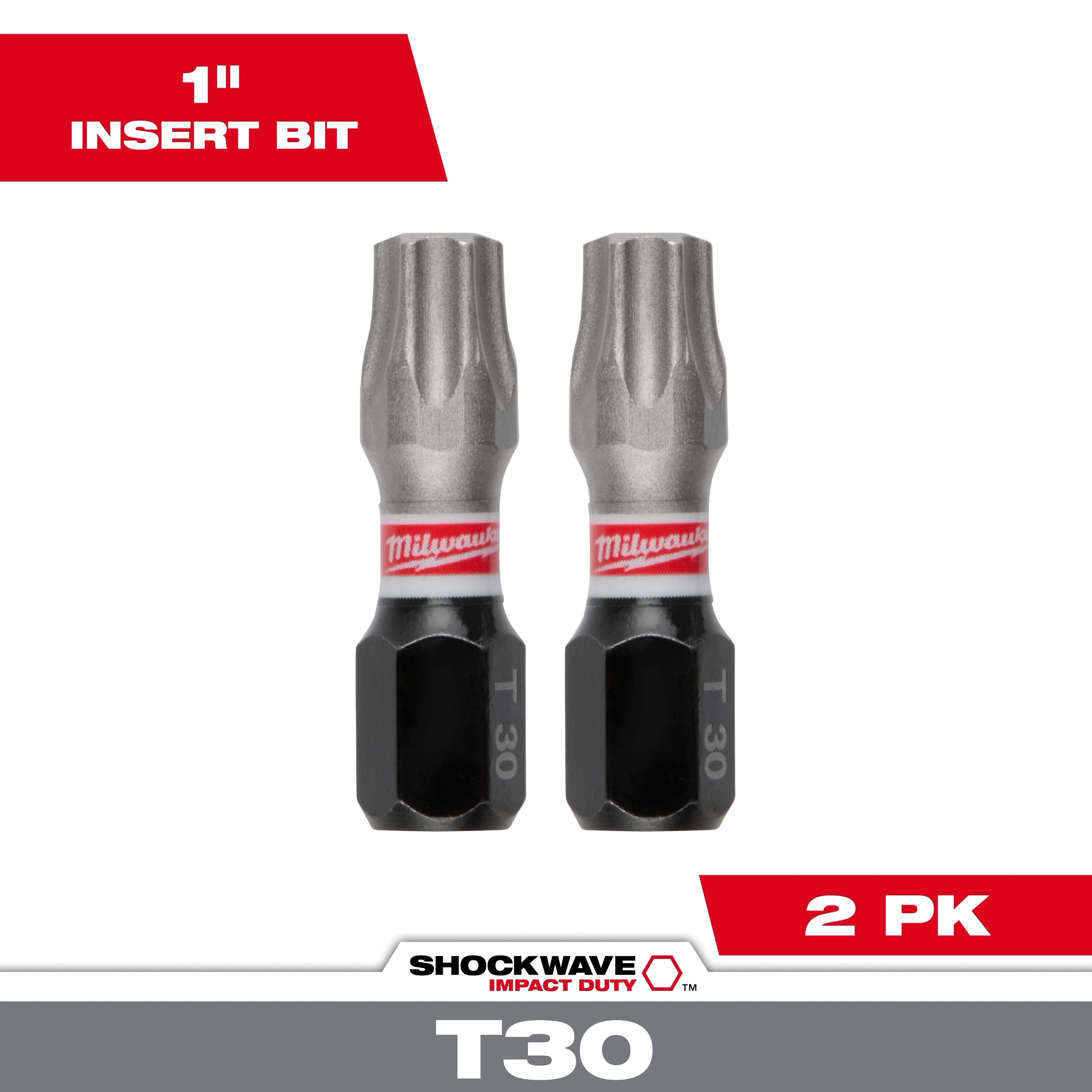 SHOCKWAVE™ Impact Duty 1" TORX® T30 Insert Bits (2 PK)
