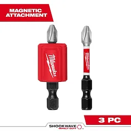 3PC SHOCKWAVE™ Impact Duty Magnetic Attachment and PH2 Bit Set