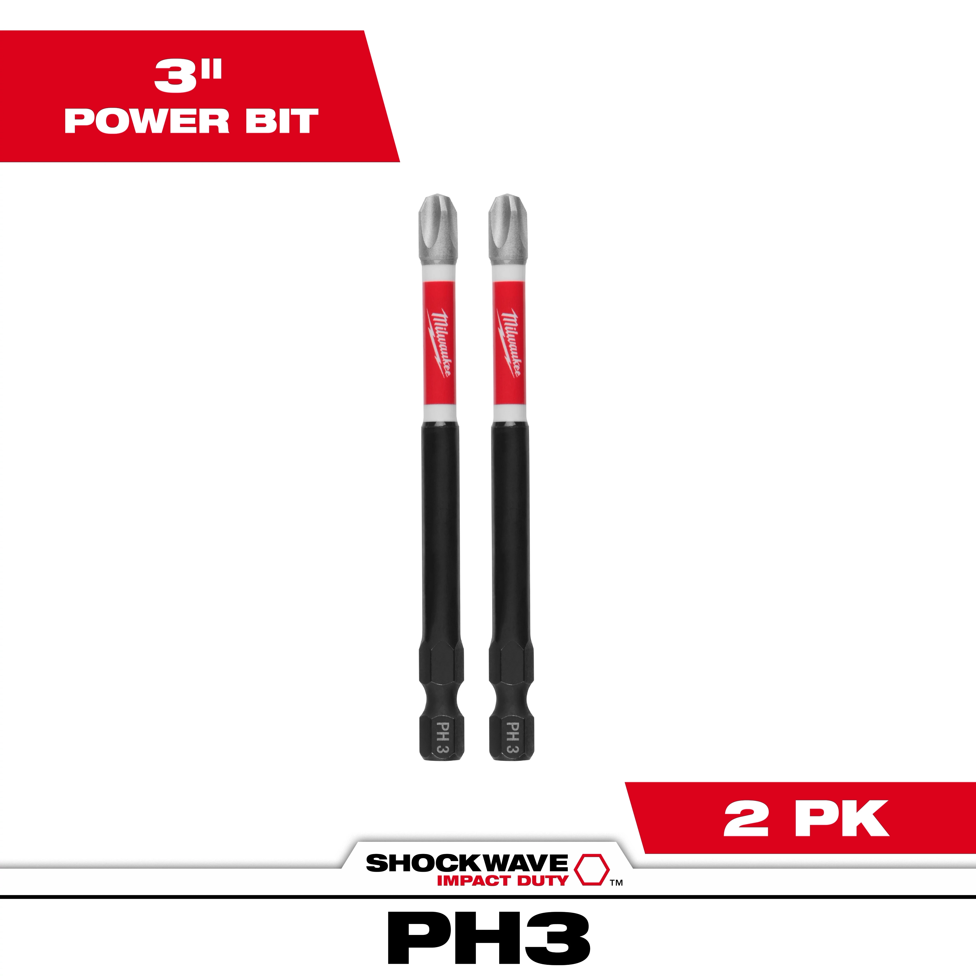 SHOCKWAVE™ Impact Duty 3-1/2" PH3 Bit (2 PK)
