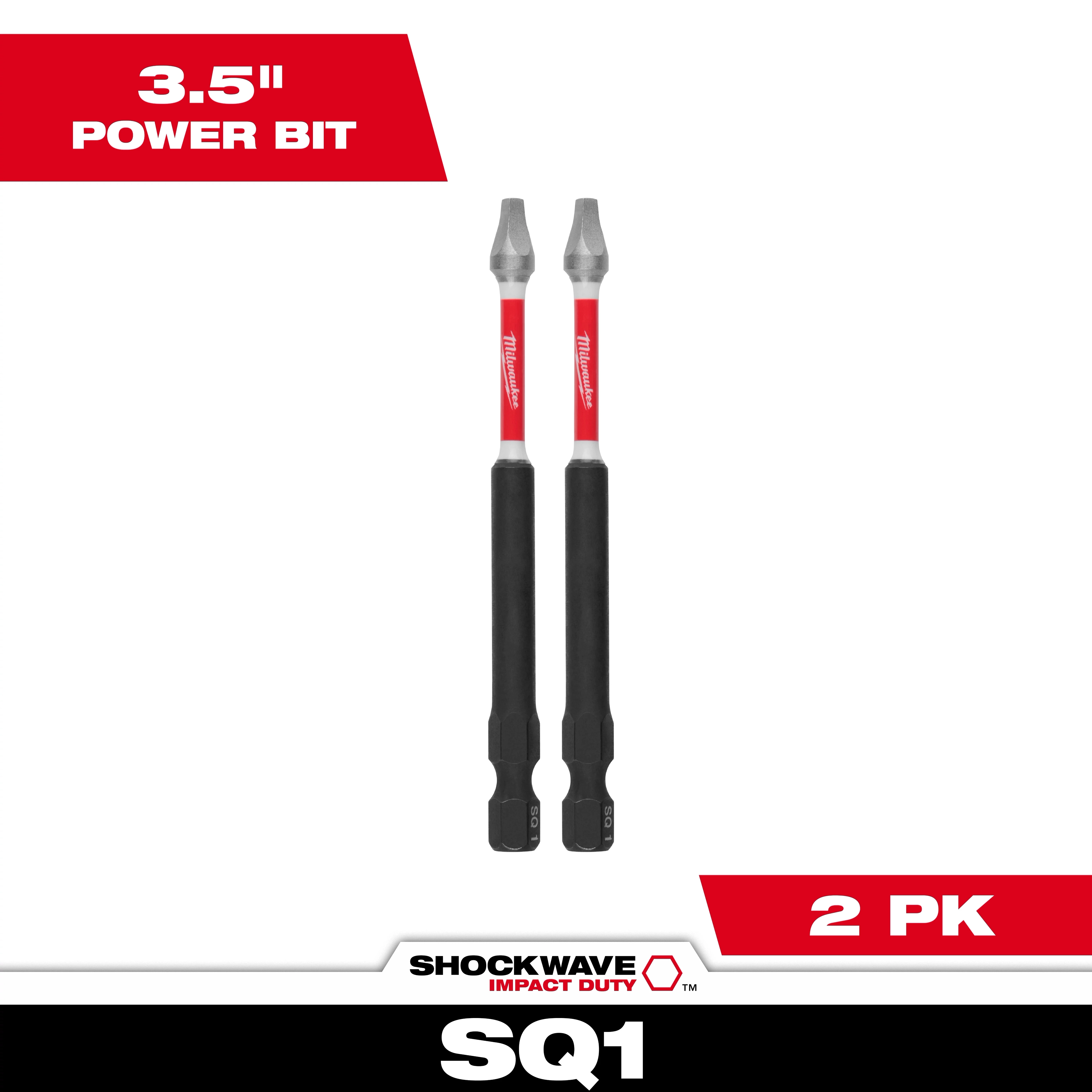 SHOCKWAVE™ Impact Duty 3-1/2" SQ1 Bit (2 PK)