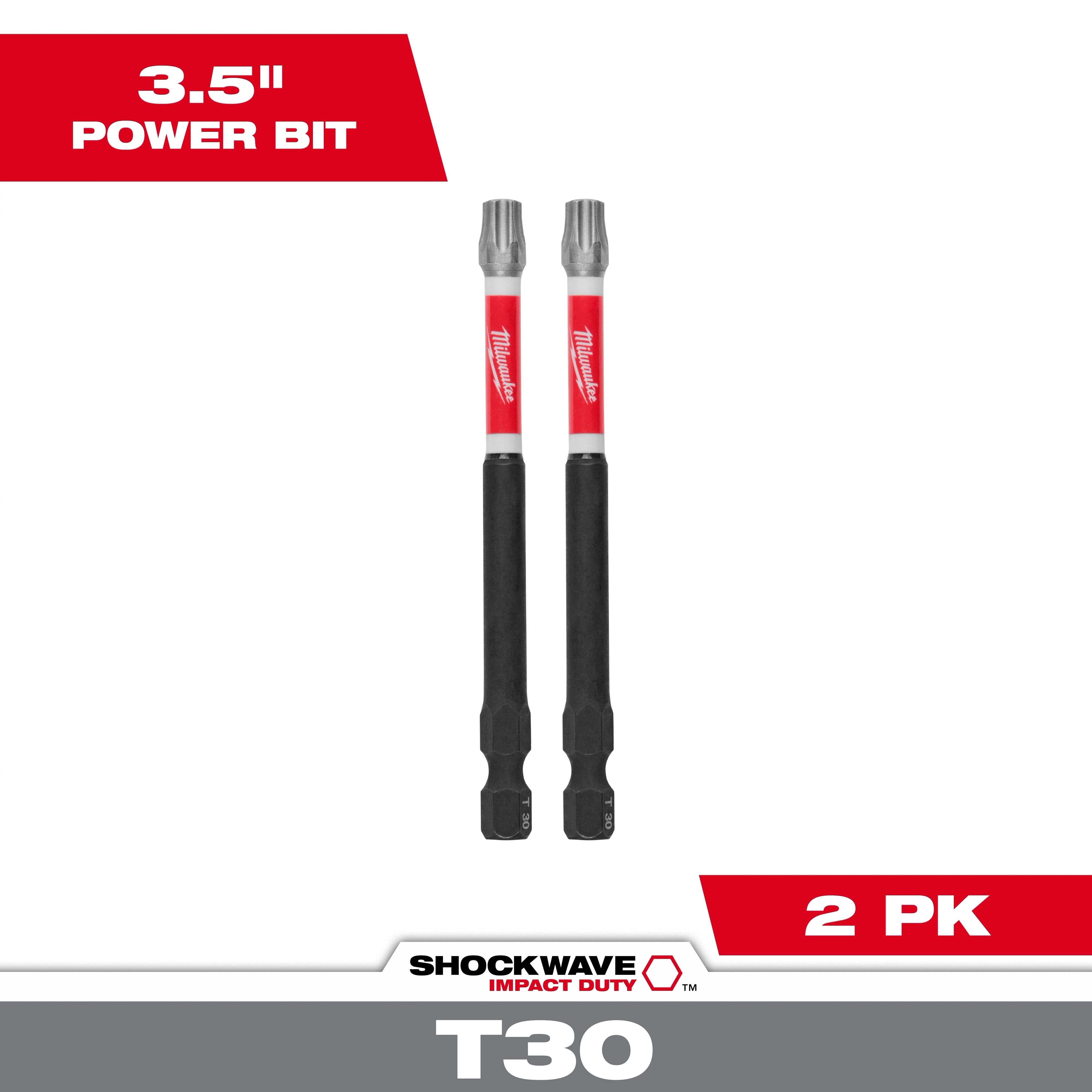 SHOCKWAVE™ Impact Duty 3-1/2" T30 Bit (2 PK)