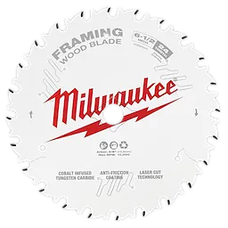 6-1/2” 24T Thick Kerf Framing Circular Saw Blade (2 PK)