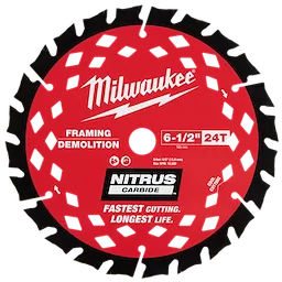 6-1/2” 24T NITRUS™ Carbide Framing & Demolition Circular Saw Blade