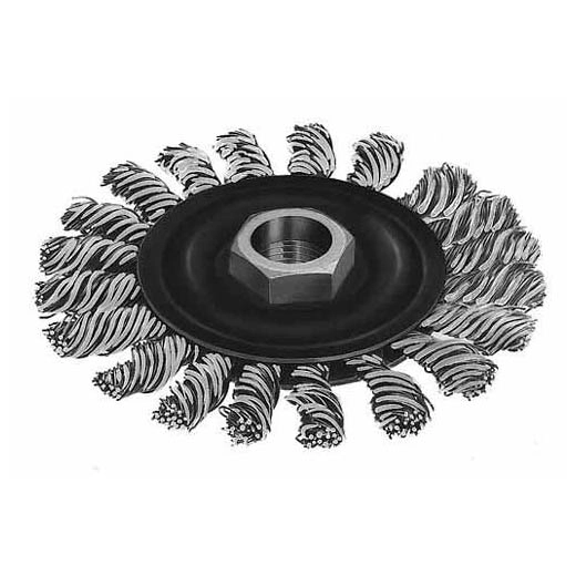 4" Full Cable Twist Knot Wheel - Stainless Steel