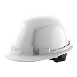 BOLT™ White Front Brim Hard Hat w/4pt Ratcheting Suspension (USA) - Type 1, Class E