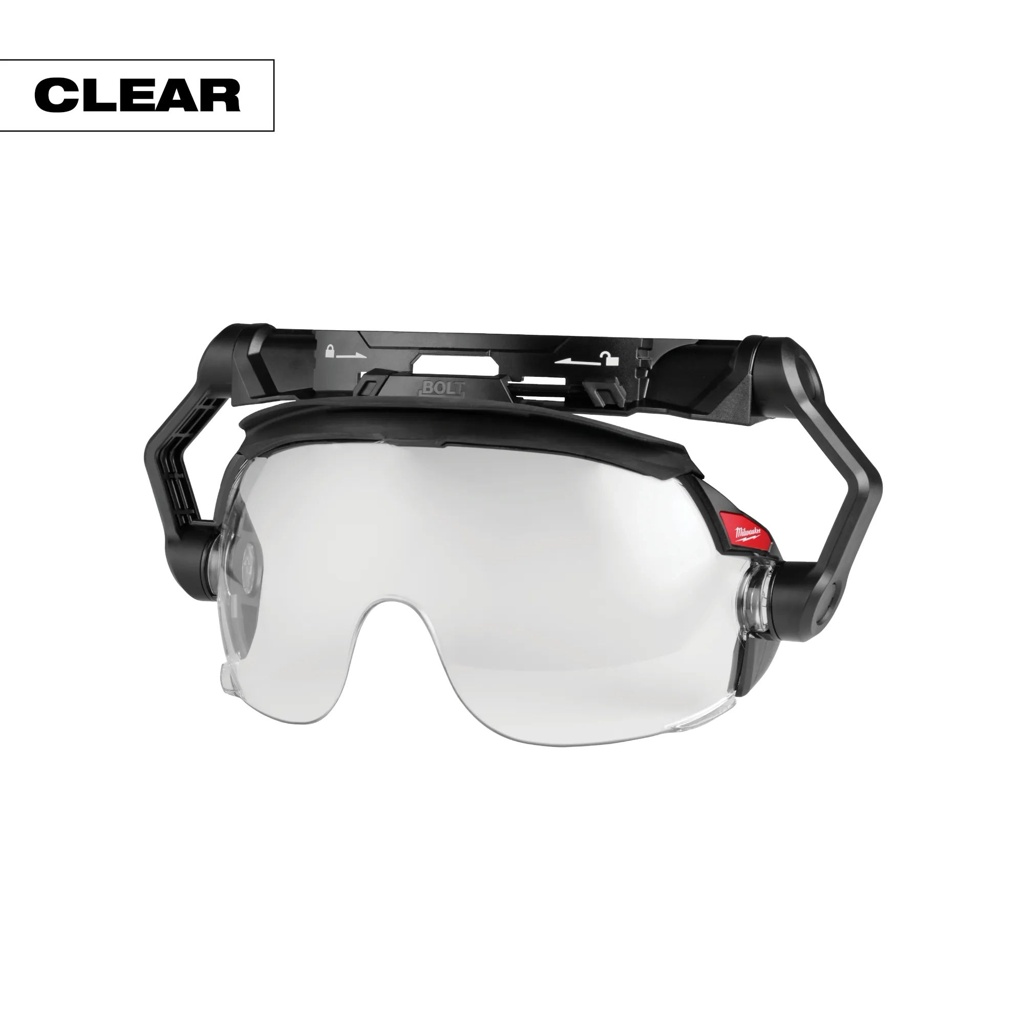 BOLT™ Gasketed Eye Visor - Clear Dual Coat Lens (Compatible with Milwaukee® BOLT™ Safety Helmets & BOLT™ Hard Hats)