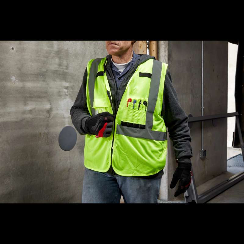 Class 2 High Visibility Yellow Safety Vest - L/XL