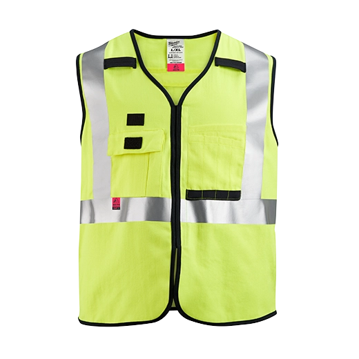 AR/FR Cat. 1 Class 2 High Visibility Yellow Safety Vest - 2XL/3XL