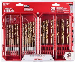 29PC SHOCKWAVE™ Impact Duty RED HELIX™ Titanium Metric Drill Bit Set