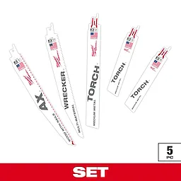 5PC Demolition SAWZALL® Blade Set