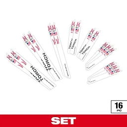 16PC Metal Cutting SAWZALL® Blade Set