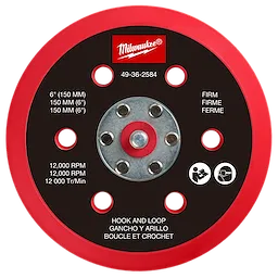 6" Hook and Loop Sander Backing Pad - Firm