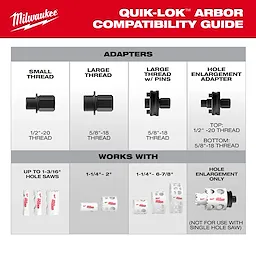 5PC 3/8" QUIK-LOK™ Arbor Set