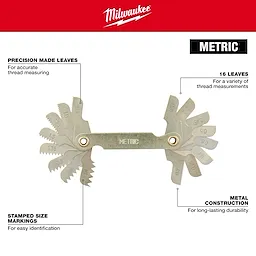 0.35-3.00 mm Metric Thread Pitch Gauge