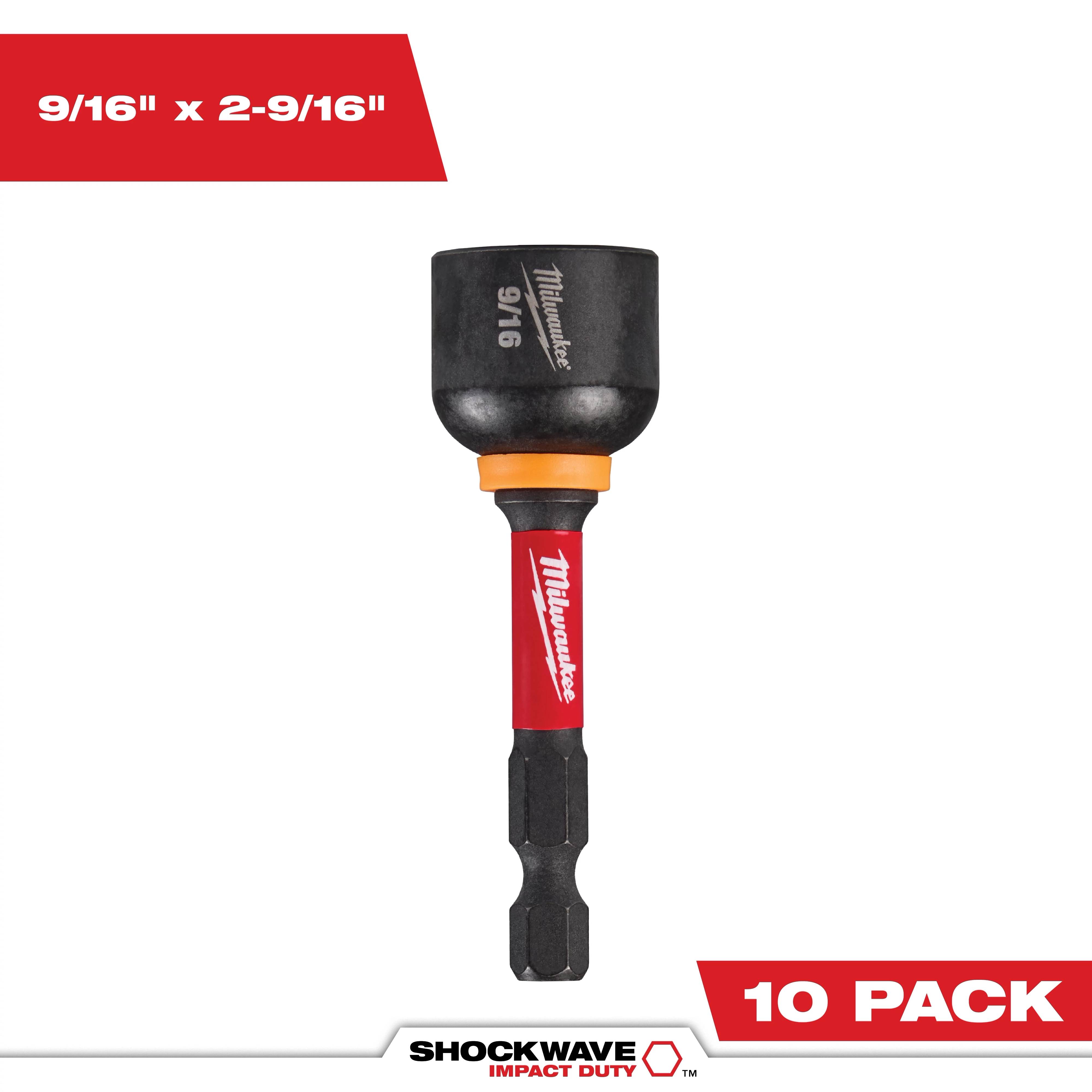 SHOCKWAVE™ Impact Duty 9/16” x 2-9/16” Magnetic Nut Driver Bulk 10