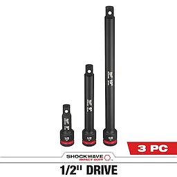 3PC SHOCKWAVE™ Impact Duty 1/2"Drive Extension Set