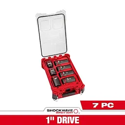 SHOCKWAVE™ Impact Duty 1” Drive 7PC MM & SAE Wheel Service Socket with PACKOUT™