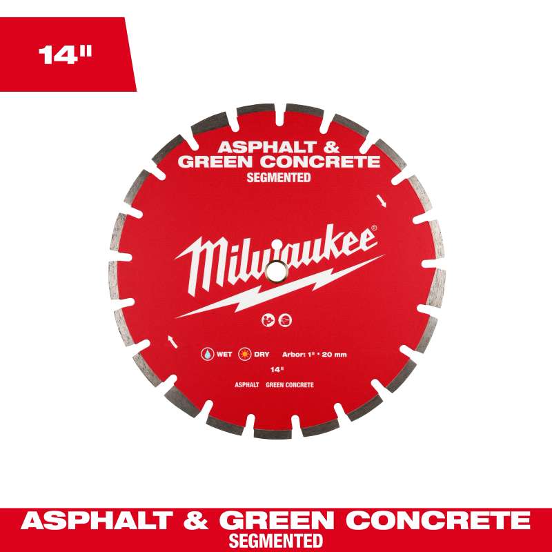 14" Asphalt & Green Concrete Segmented Diamond Blade