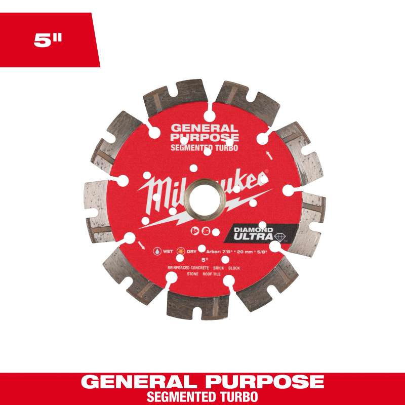 5" DIAMOND ULTRA™ Segmented Turbo, General Purpose Diamond Blade