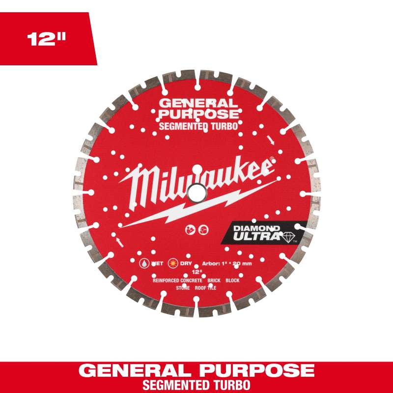 12" DIAMOND ULTRA™ Segmented Turbo, General Purpose Diamond Blade