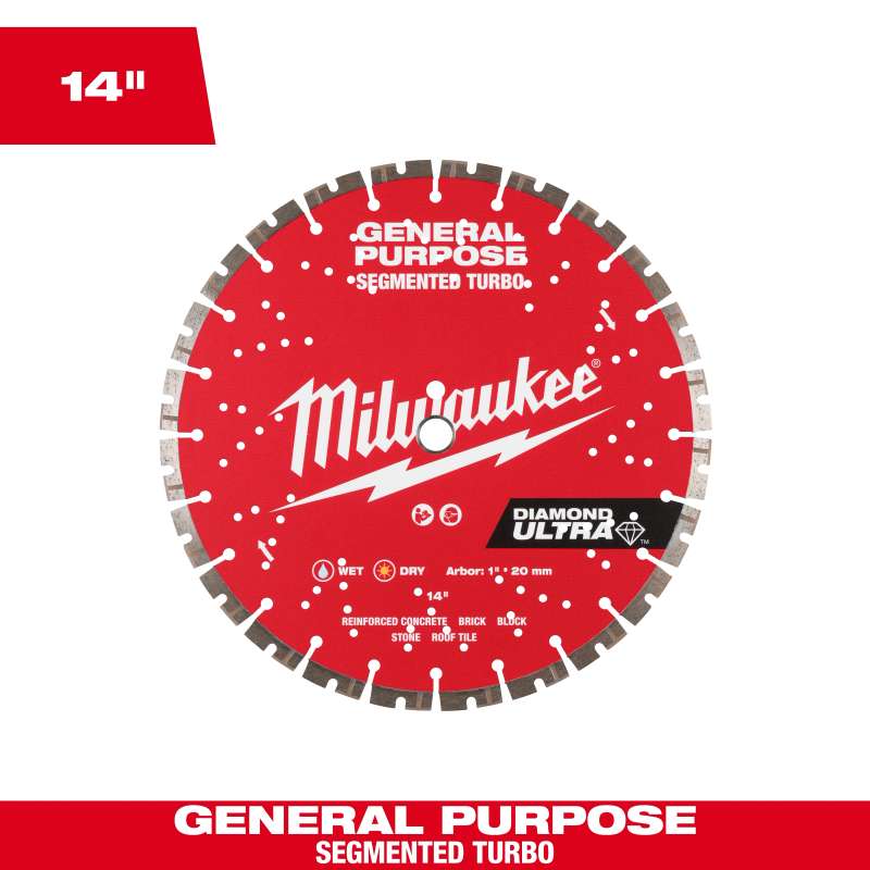 14" DIAMOND ULTRA™ Segmented Turbo, General Purpose Diamond Blade