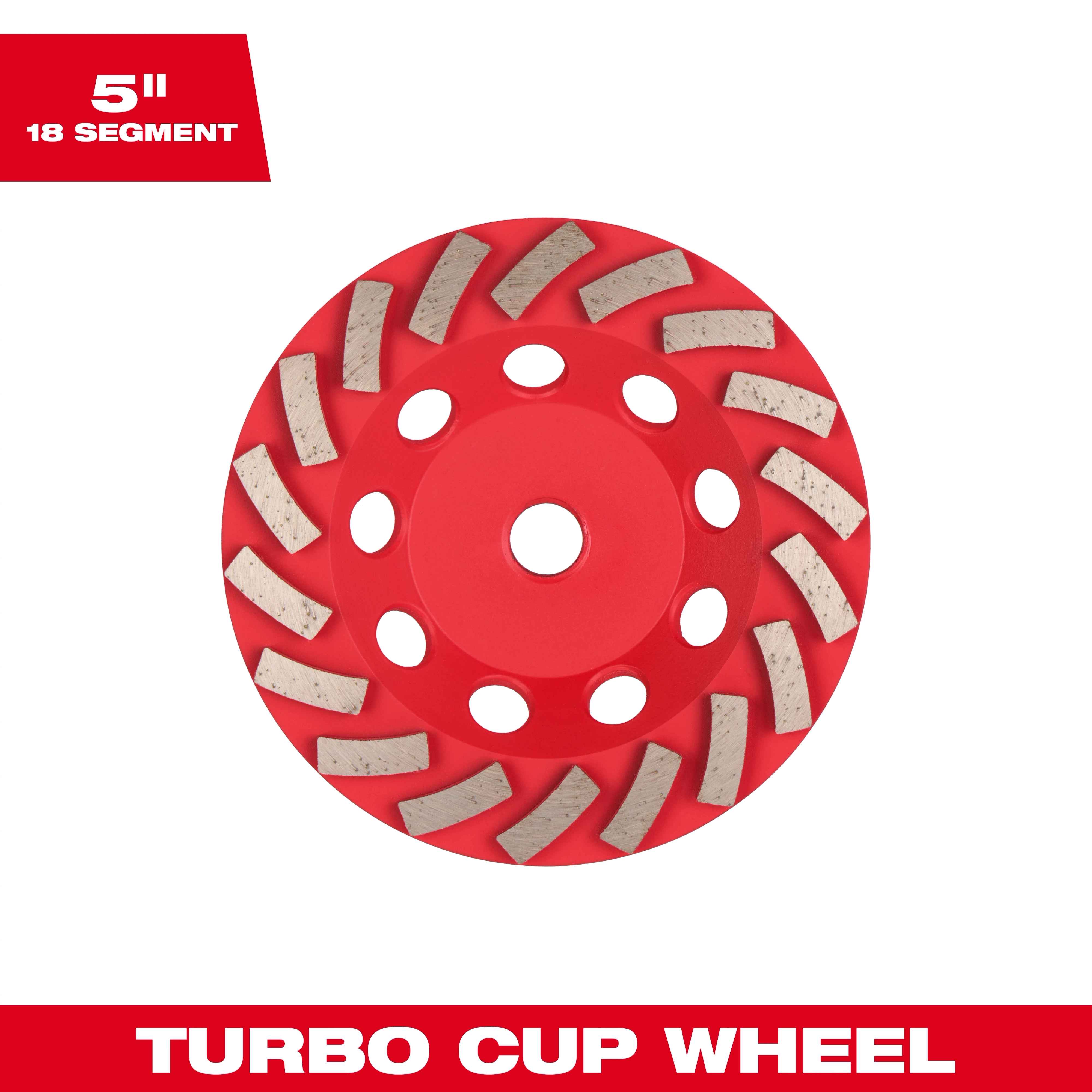 5" DIAMOND MAX™ Turbo Diamond Cup Wheel - 18 Segment
