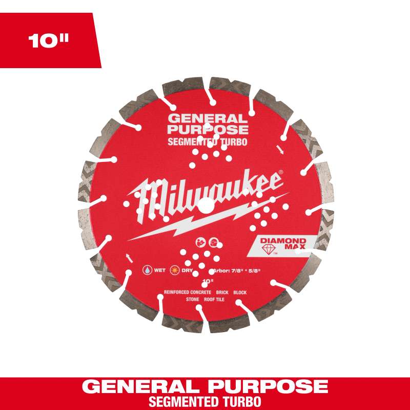 10" DIAMOND MAX™ Segmented Turbo, General Purpose Diamond Blade