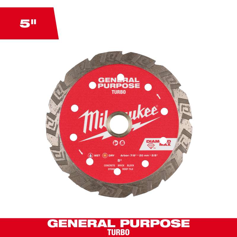 5" DIAMOND MAX™ Turbo, General Purpose Diamond Blade