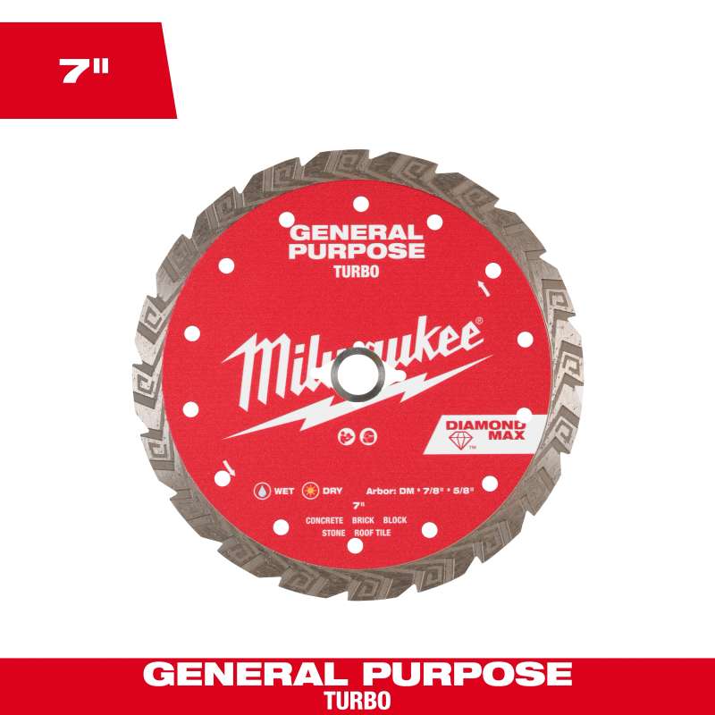 7" DIAMOND MAX™ Turbo, General Purpose Diamond Blade