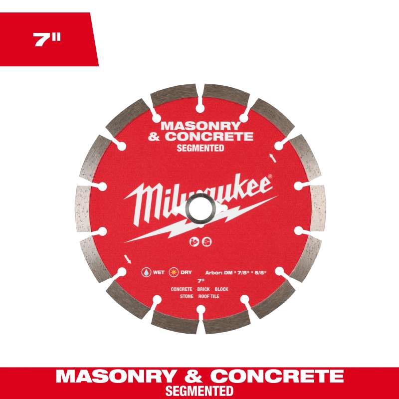 7" Segmented Masonry & Concrete Diamond Blade