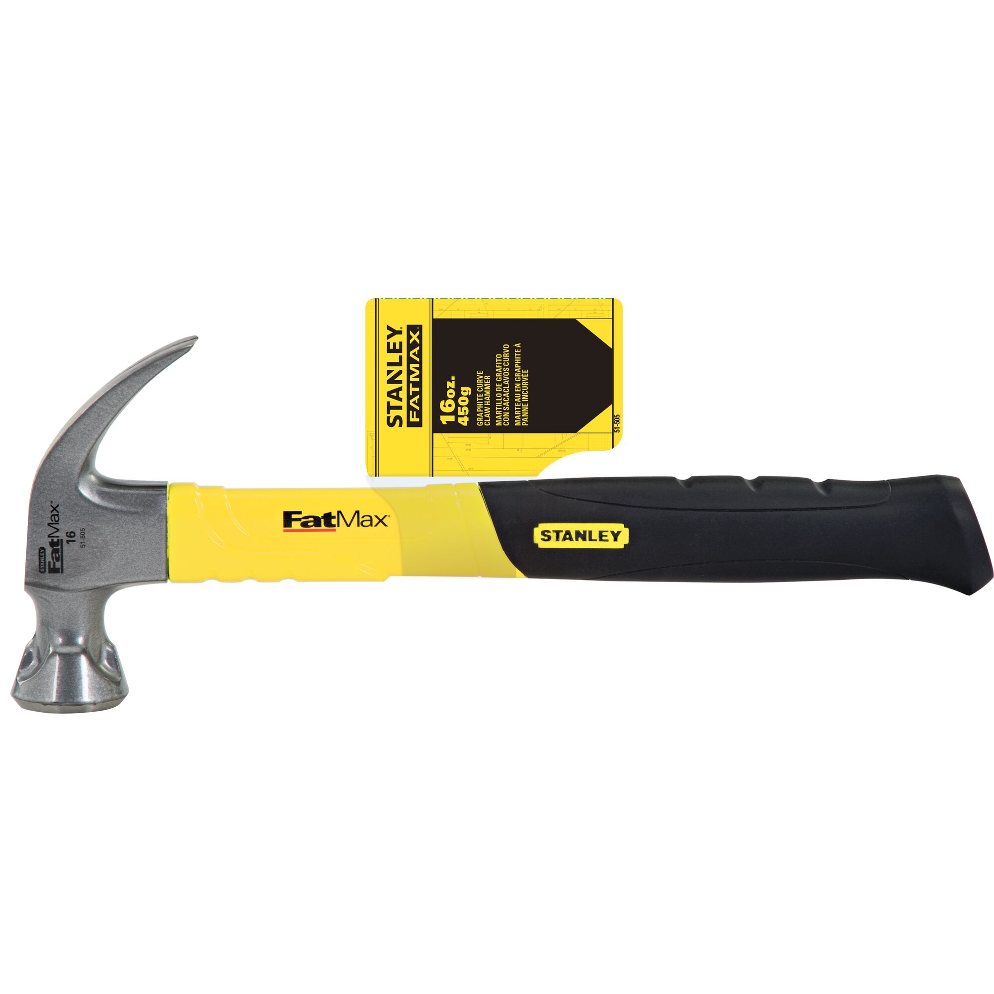 16 oz STANLEY® FATMAX® Curved Claw Graphite Hammer