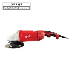 15 Amp 7"/9" Large Angle Grinder w/ Lock-on