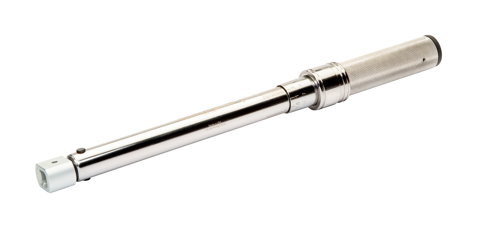 Mechanical Adjustable Torque Click Wrench with Marked Scale and Interchangeable Head