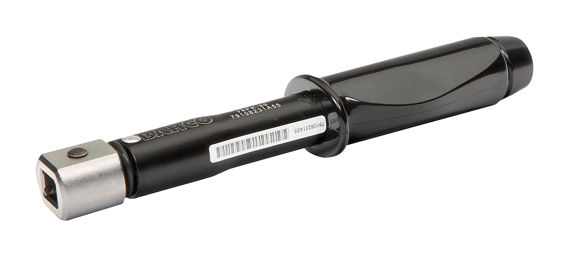 Mechanical Preset Torque Click Wrench with Rectangular Interchangeable Head and Plastic Handle