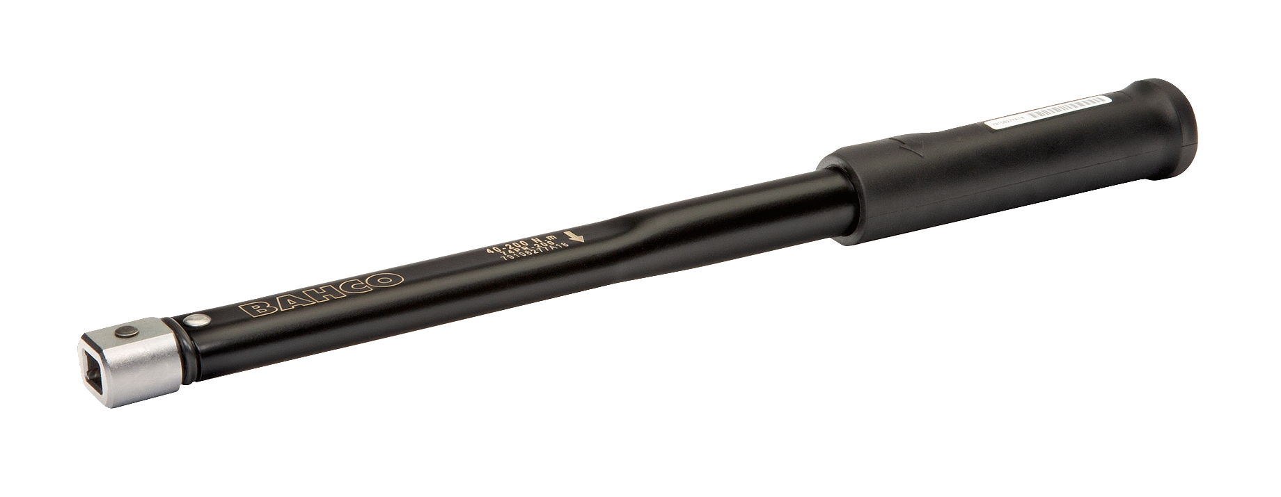 Mechanical Preset Torque Click Wrench with Rectangular Interchangeable Head and Rubber Handle